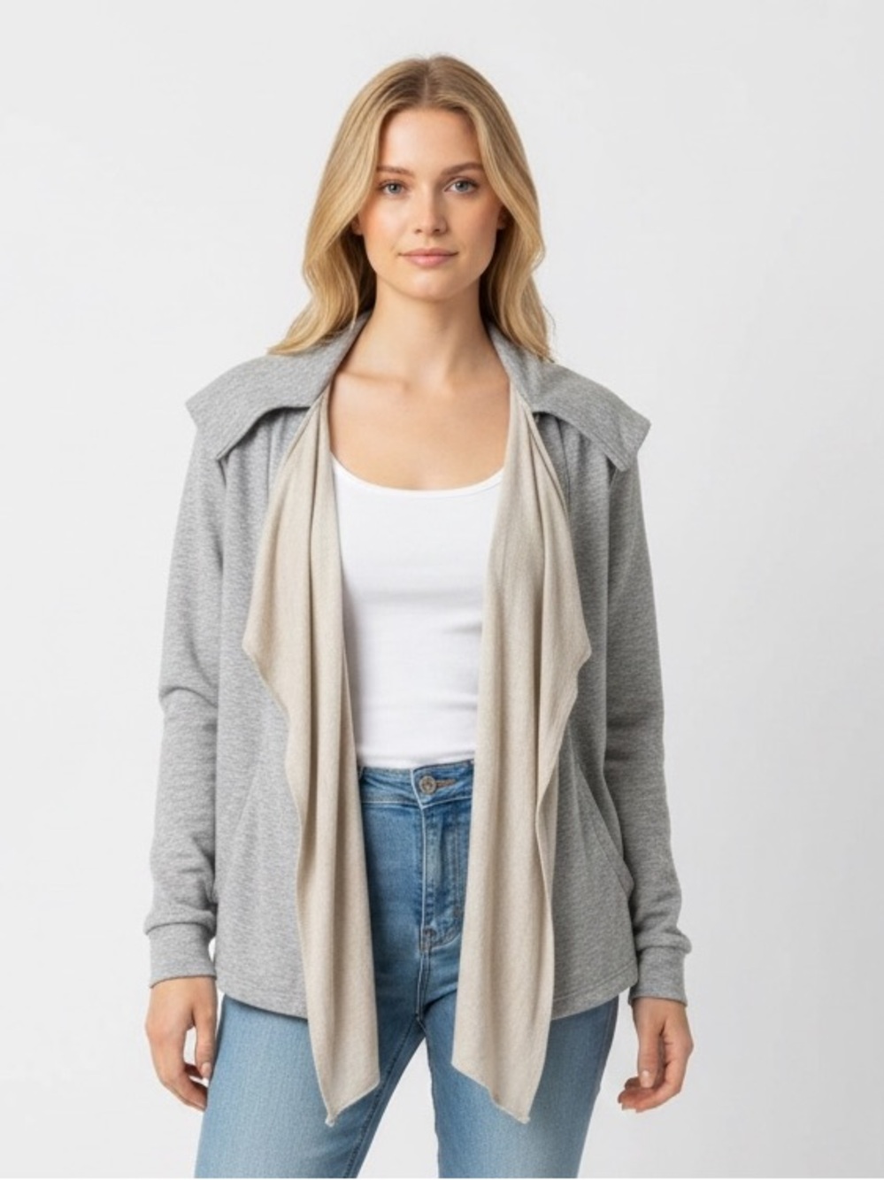 Anthropologie Bordeaux Open Front Wrap Cardigan Soft Knit Size XS